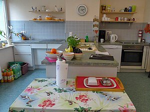 Gemeinsame Küche in der Senioren WG im Gerhart-Hahuptmann-Ring 28
